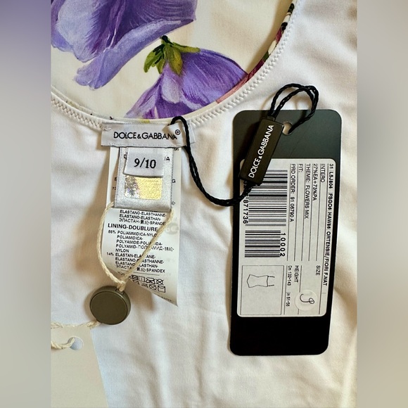 NEW Dolce & Gabbana Floral Swimsuit Girl 9/10 Years - Picture 6 of 7